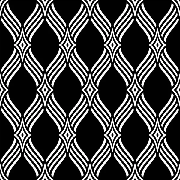 Motif Texture Abstraits Sans Couture Noir Blanc Art Vectoriel — Image vectorielle