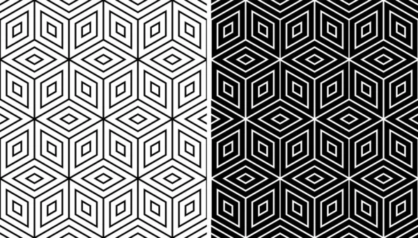 Motifs Art Sans Couture Avec Effet Illusion Illustration Vectorielle — Image vectorielle