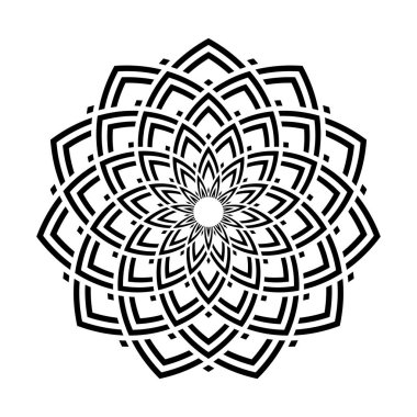 Soyut dekoratif geometrik daire deseni. Vektör sanatı.