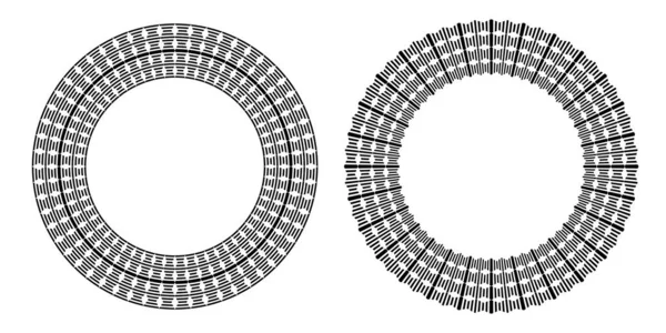 Kör Geometriai Minta Kerek Kerethez Vektorművészet — Stock Vector