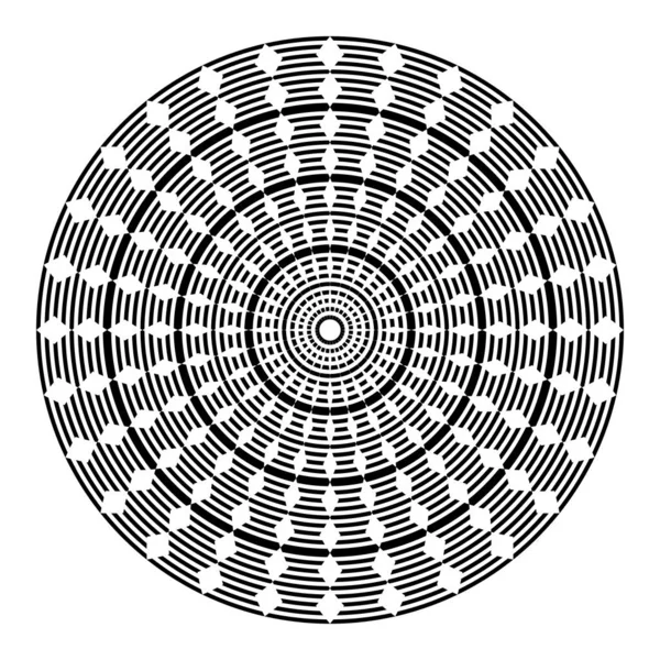 Kör Geometriai Minta Absztrakt Forgáskör Alakú Tervezési Elem Vektorművészet — Stock Vector