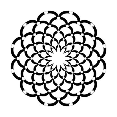 Soyut çember deseni. Dekoratif tasarım öğesi. Vektör sanatı.