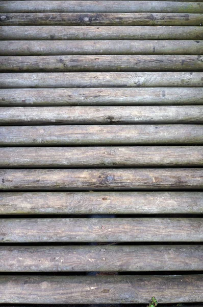 Wooden Logs Foot Bridge Wood Textured Background — Stock Photo, Image
