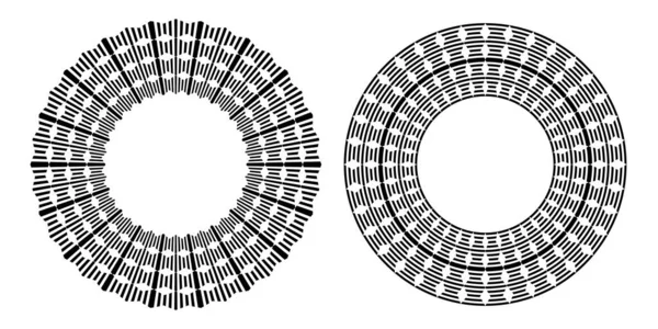 Kör Geometriai Minta Dekoratív Kerek Keret Vektorművészet — Stock Vector