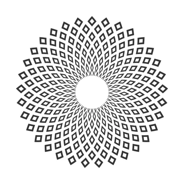 Patrón Geométrico Circular Elemento Diseño Decorativo Abstracto Arte Vectorial — Vector de stock