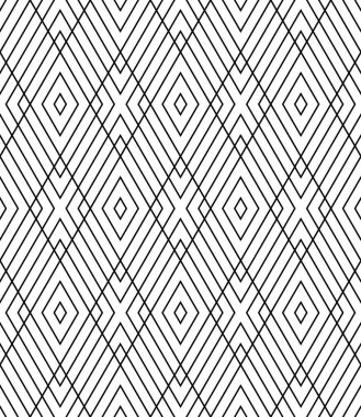 Soyut dikişsiz geometrik elmaslar şebeke şablonu ve dokusu. Vektör sanatı.