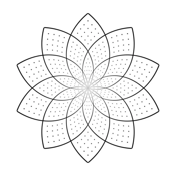 Modèle Floral Abstrait Cercle Géométrique Art Vectoriel — Image vectorielle