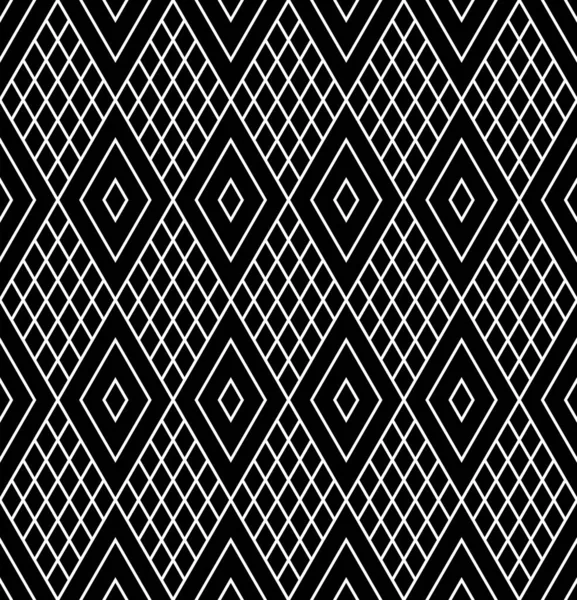 Diamants Géométriques Abstraits Sans Couture Motif Noir Texture Art Vectoriel — Image vectorielle