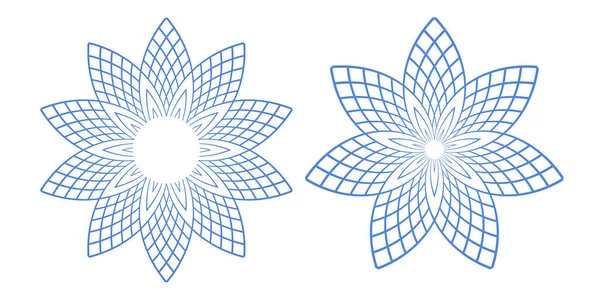 Motifs Floraux Abstraits Cercle Géométrique Art Vectoriel — Image vectorielle