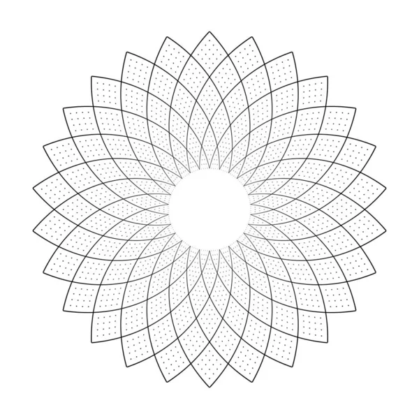 Abstraktes Geometrisches Kreisfloralmuster Vektorkunst — Stockvektor