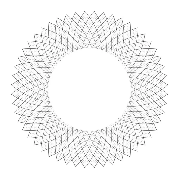 Abstraktes Geometrisches Kreismuster Rundes Gestaltungselement Vektorkunst — Stockvektor