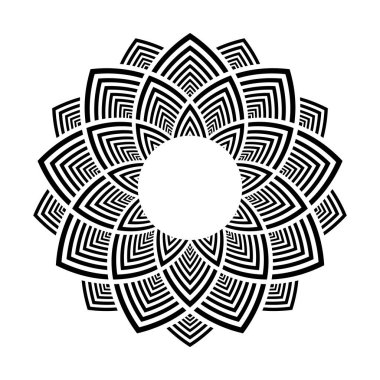 Soyut dekoratif geometrik daire deseni. Vektör sanatı.