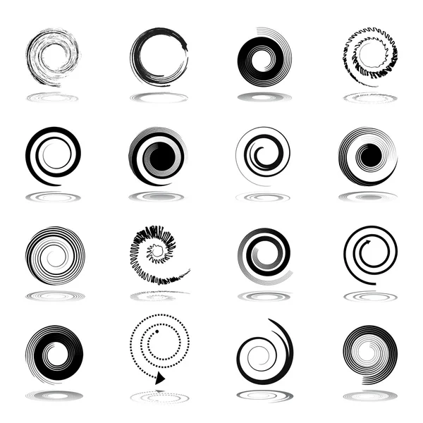Elementos de diseño espiral . — Vector de stock
