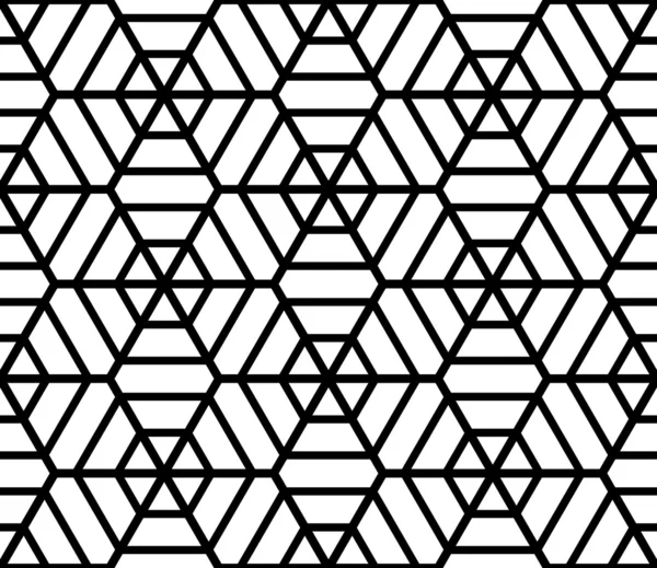 Zeshoeken latticed textuur. Naadloze geometrische patroon. — Stockvector