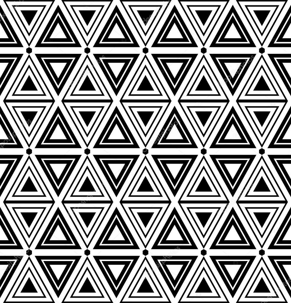 Triangles and diamonds texture. Seamless geometric pattern. 