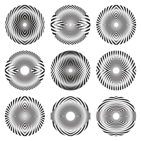 Set di elementi di design. Modelli a forma di cerchio . — Vettoriale Stock