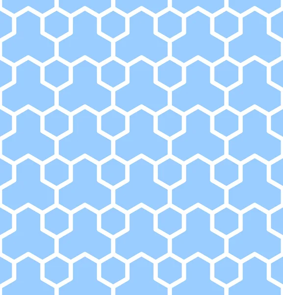 완벽 한 기하학적 인 텍스처입니다. 파란색 육각형 패턴. — 스톡 벡터
