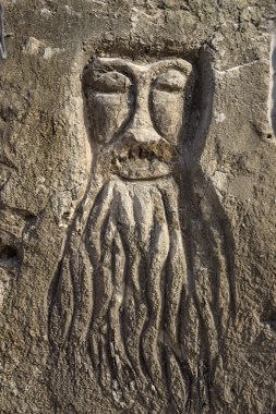 Kil ve kum yüzeyi Dune Baltık Plajı'nda yapılan çizim.