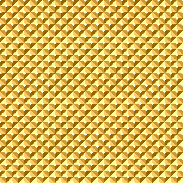 Seamless golden geometric relief texture. 