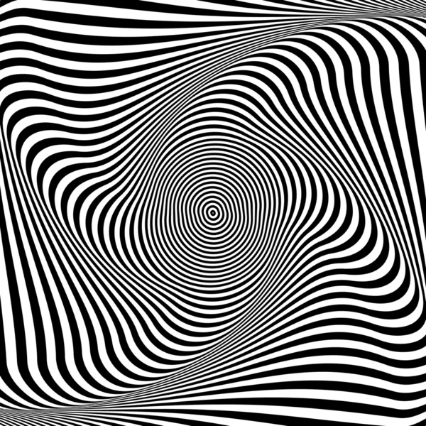 Illusione di torsione. Sfondo astratto op art . — Vettoriale Stock