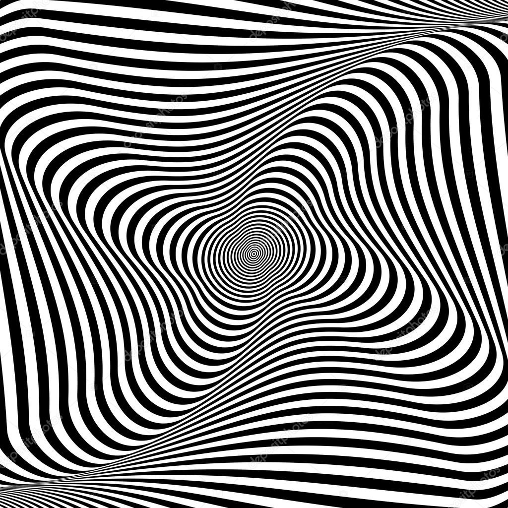 Illusion of rotation movement. Abstract op art background. 