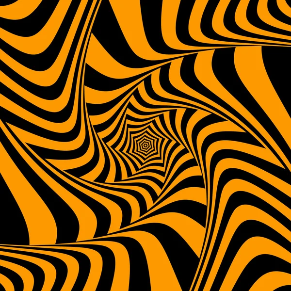 Ilusión de movimiento de torsión. Diseño abstracto . — Vector de stock