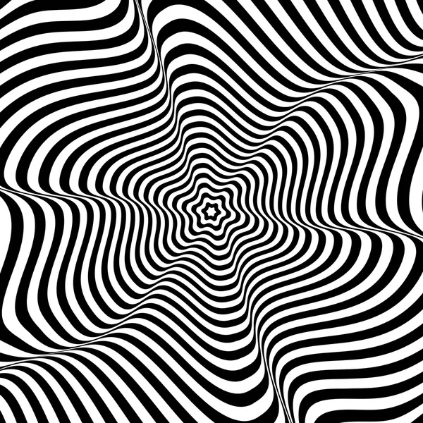 Illusion du mouvement de rotation ondulé . — Image vectorielle