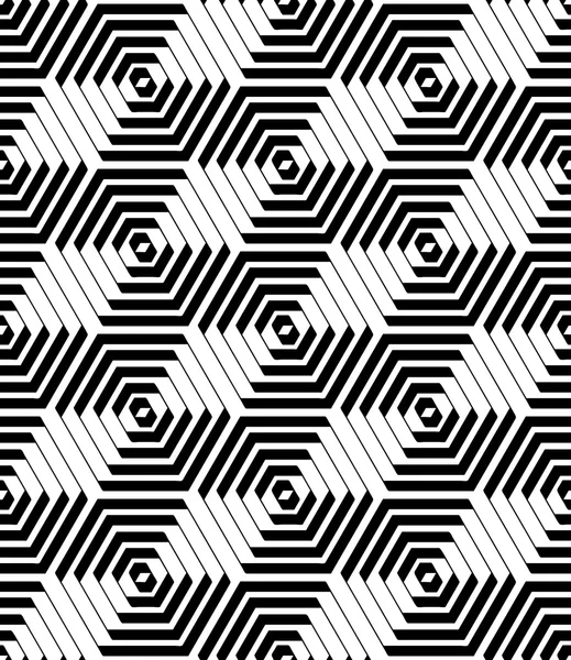 Hexagons and diamonds pattern. Seamless geometric texture. — Stock Vector
