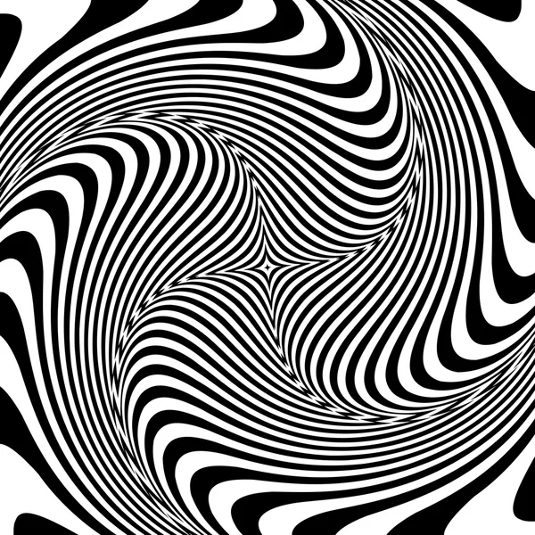 Ilusión de torsión. Diseño abstracto de op art . — Archivo Imágenes Vectoriales