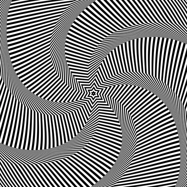 Mouvement de rotation. Conception abstraite op art . — Image vectorielle