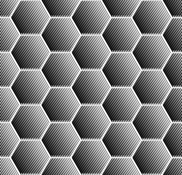 Hexagons pattern. Seamless geometric texture. — Stock Vector