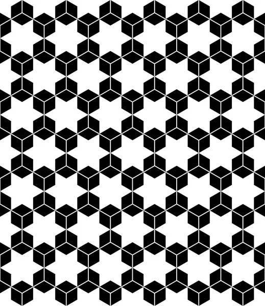 Zeshoeken en zeshoeken naadloze patroon. — Stockvector