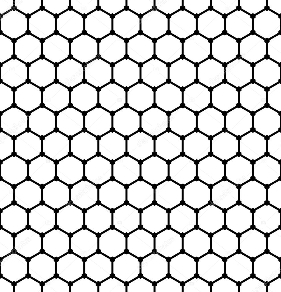 Hexagons pattern. Seamless  latticed texture.