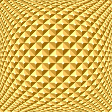 Golden checked relief pattern. Textured background. clipart