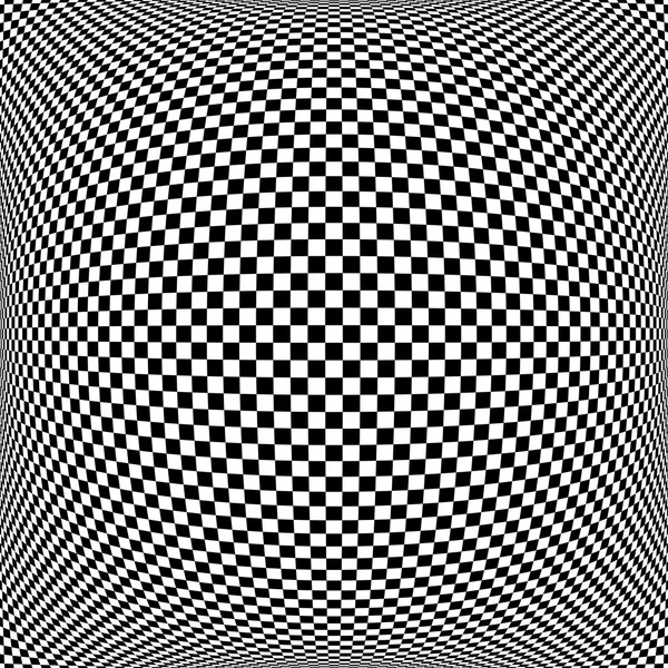 Op-art geblokte patroon. Gestructureerde achtergrond. — Stockvector