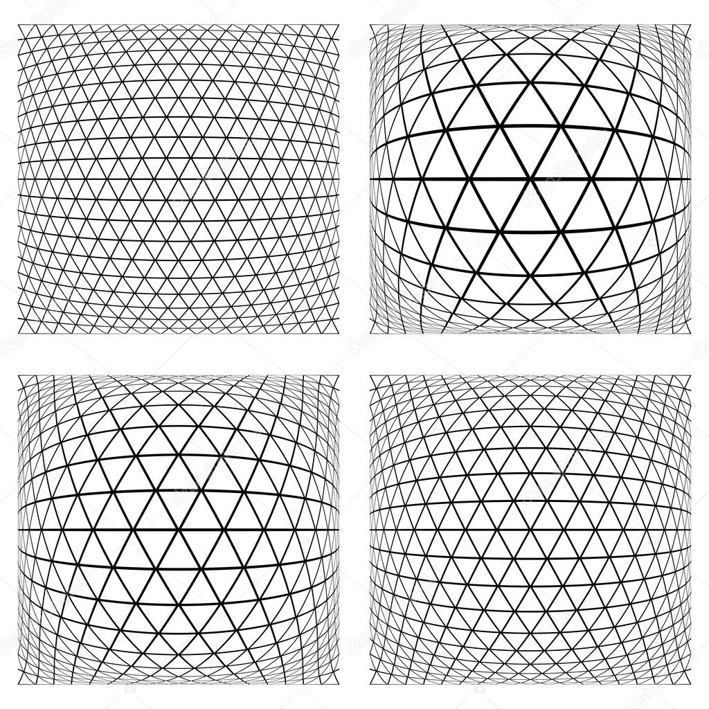 3D geometric latticed textures. 