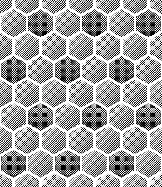 Texture hexagonale sans couture. Modèle en nid d'abeille . — Image vectorielle