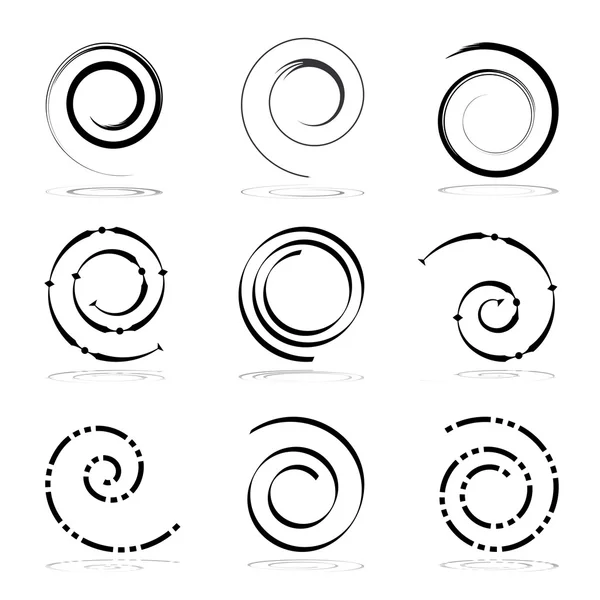 Spiral design elements. Stock Illustration