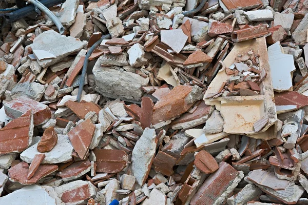 Primer plano de la pila de escombros — Foto de Stock