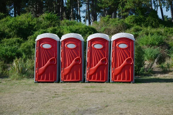 Servizi igienici portatili su un evento — Foto Stock