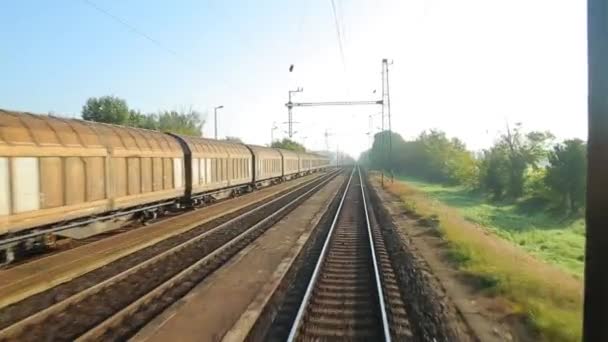 Ponto de vista ferroviário — Vídeo de Stock