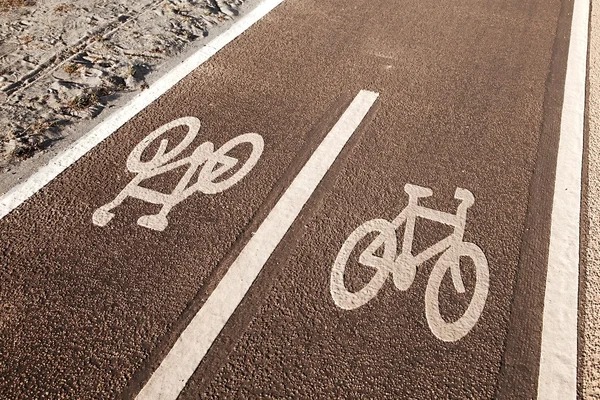 Bisiklet lane işaretleri — Stok fotoğraf