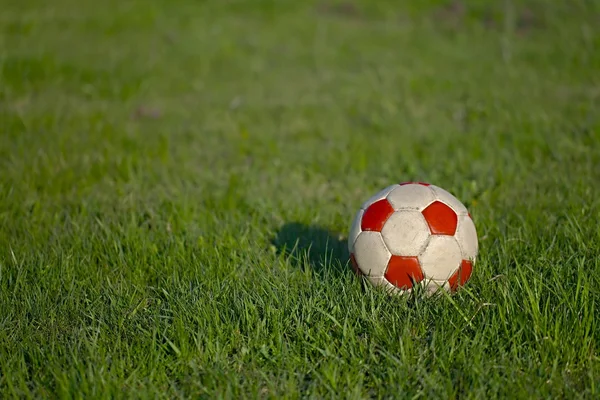 Fotboll på gräset — Stockfoto