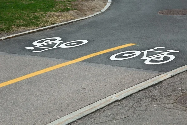 自転車レーン標識 — ストック写真