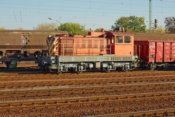 Vagões de comboio de mercadorias — Fotografia de Stock