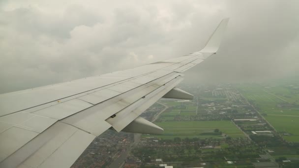 Fliegen im Flugzeug — Stockvideo