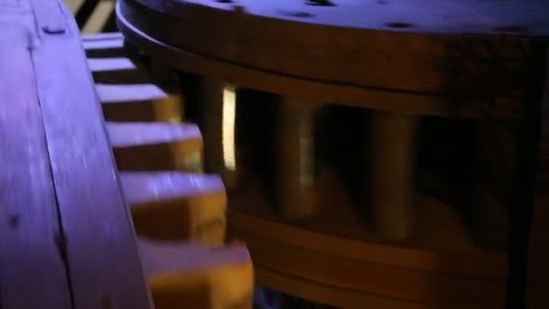 Rodas de um moinho — Vídeo de Stock