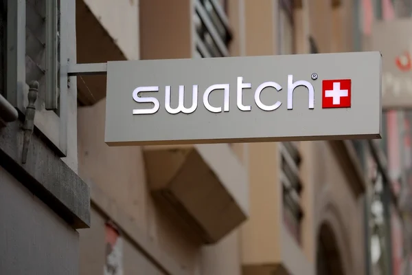 Swatch skylt — Stockfoto