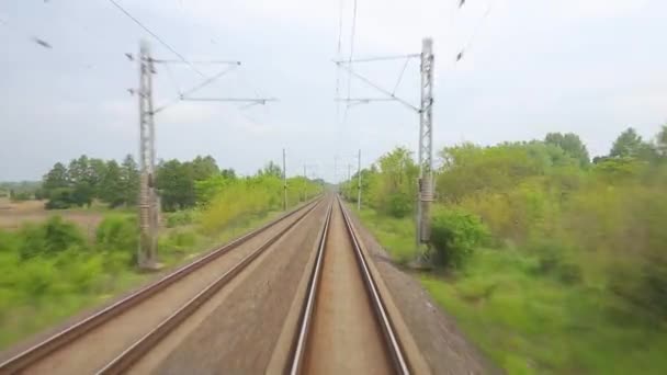 Viagens ferroviárias Ponto de vista — Vídeo de Stock