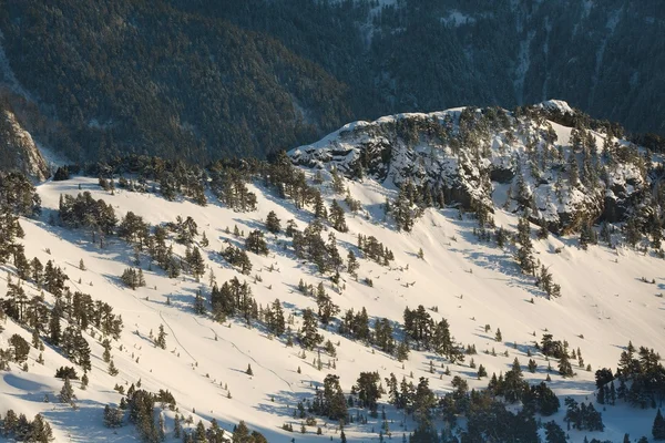 Pistes de ski depuis le sommet — Photo